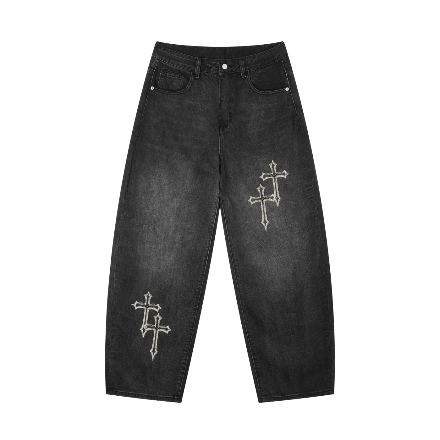 Men's Sunfade Vintage Wash Barrel Leg Jeans