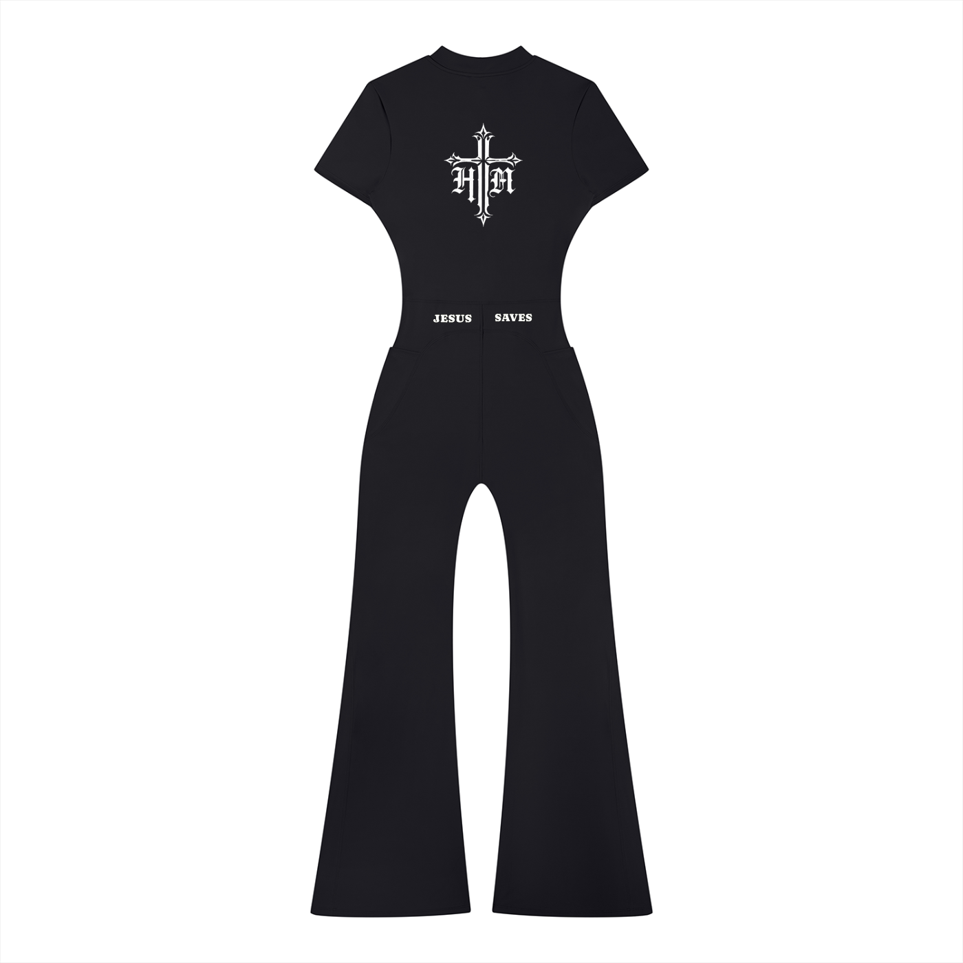 Jesus Saves Flared Leg Jumpsuit