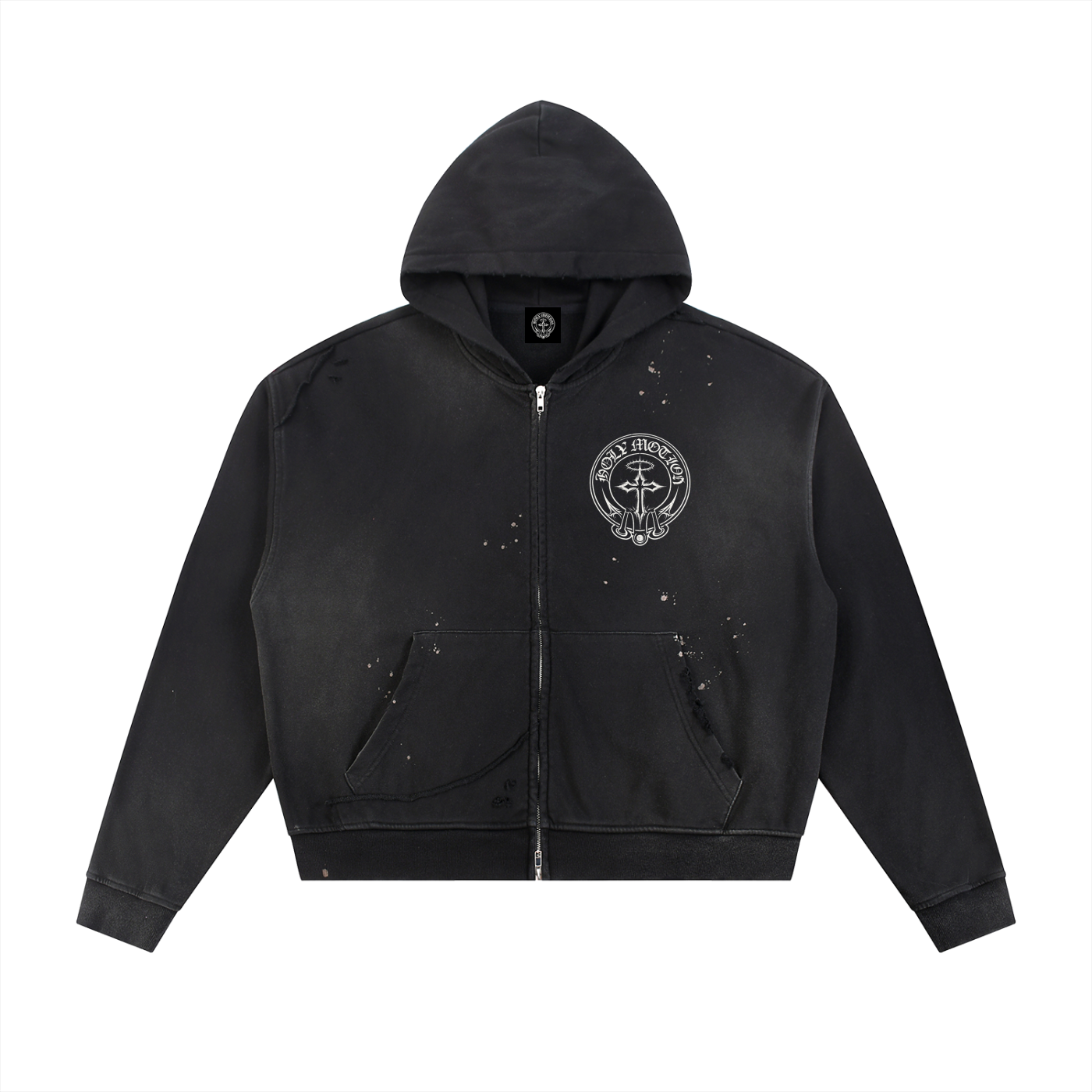 The Kingdom Of Heaven Distressed ZipUp Hoodie