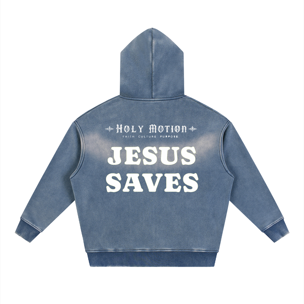 Jesus Saves ZipUp Hoodie