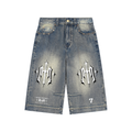 Holy Motion Vintage Wash Baggy Denim Shorts