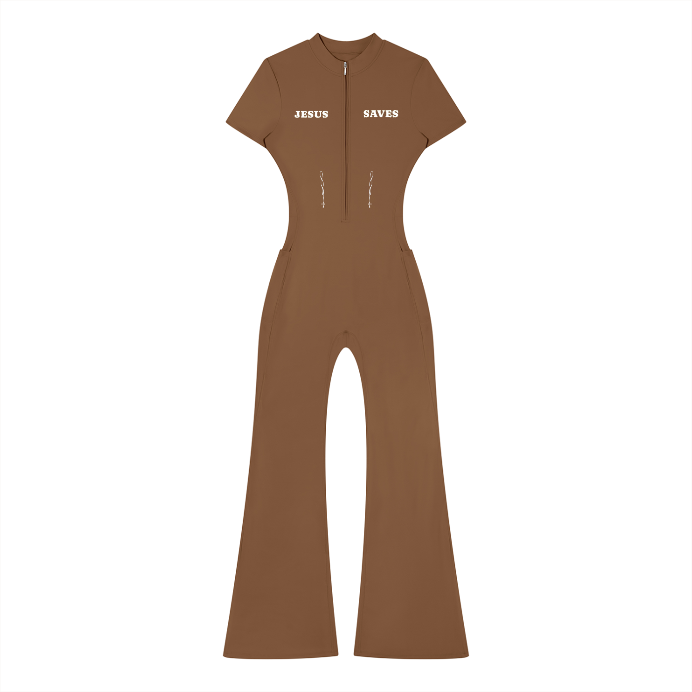 Jesus Saves Flared Leg Jumpsuit