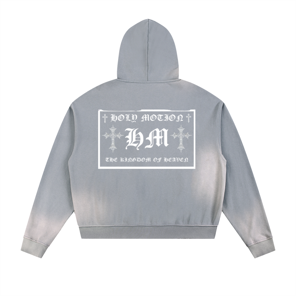 The Kingdom Of Heaven Distressed ZipUp Hoodie
