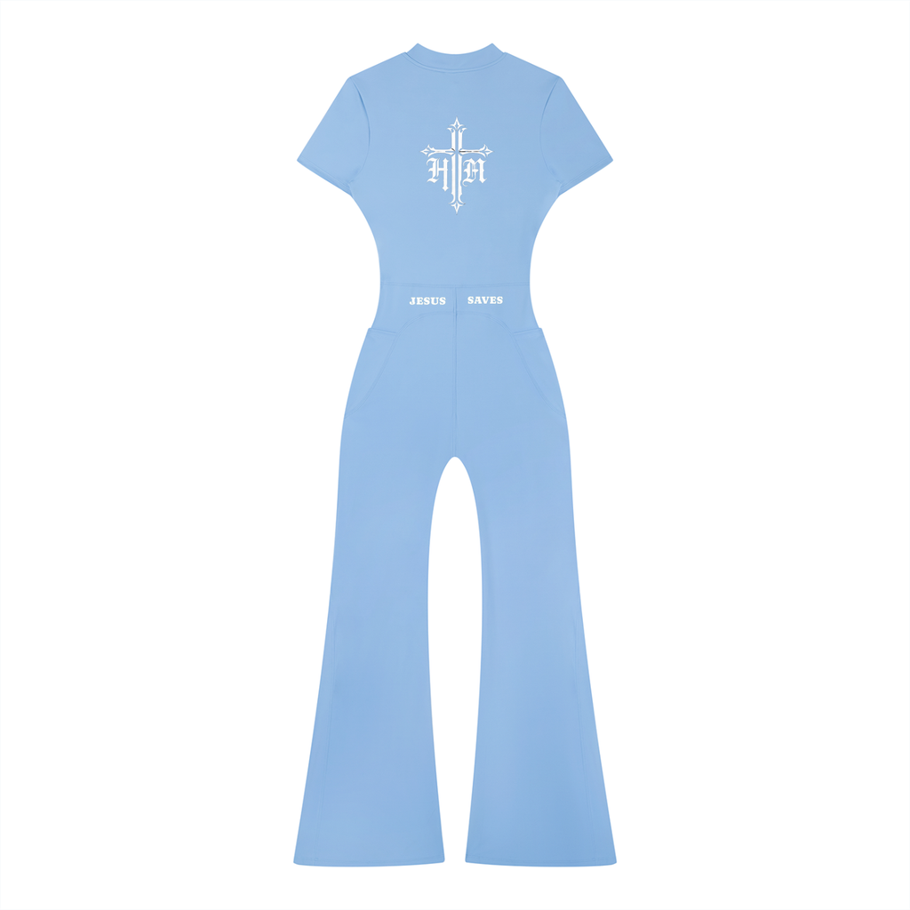 Jesus Saves Flared Leg Jumpsuit