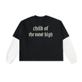 Layered Contrast Sleeve Cotton T-Shirt