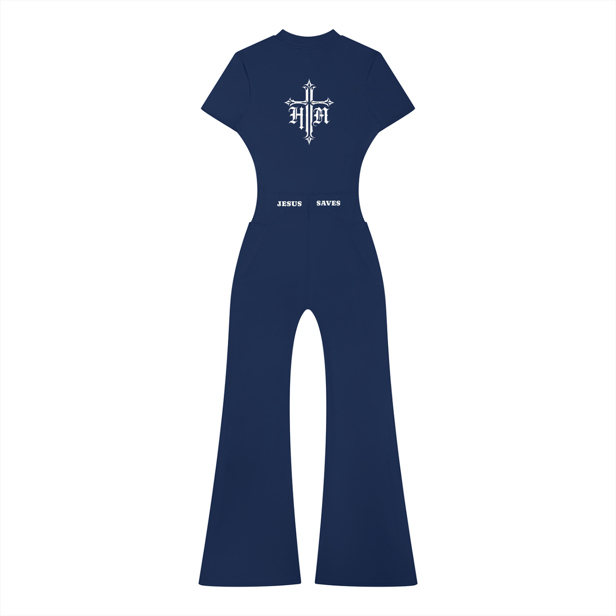 Jesus Saves Flared Leg Jumpsuit