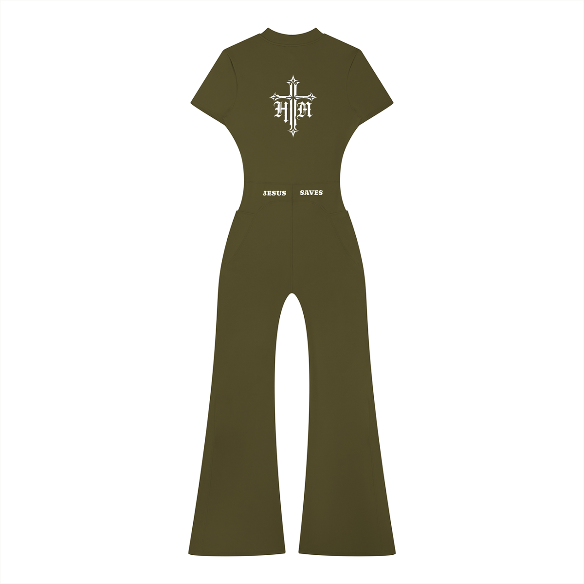 Jesus Saves Flared Leg Jumpsuit