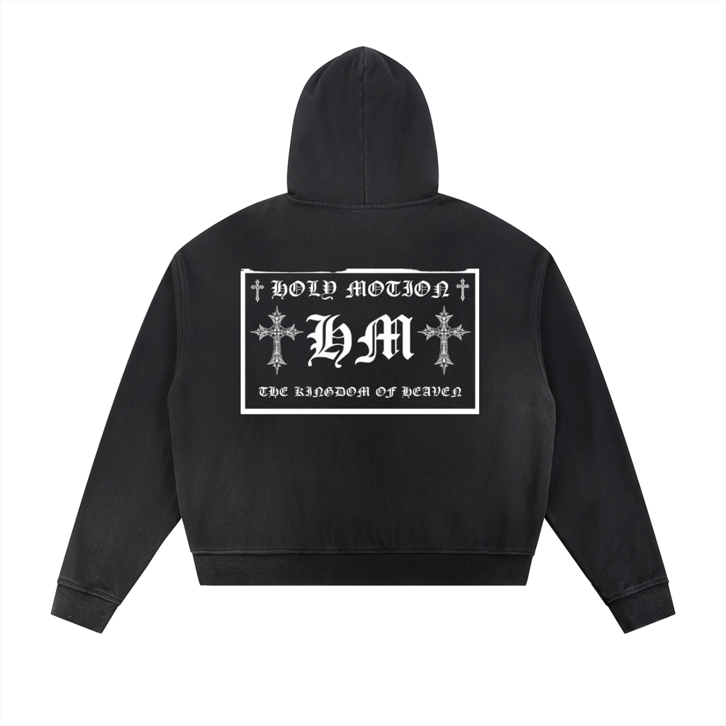 The Kingdom Of Heaven Distressed ZipUp Hoodie