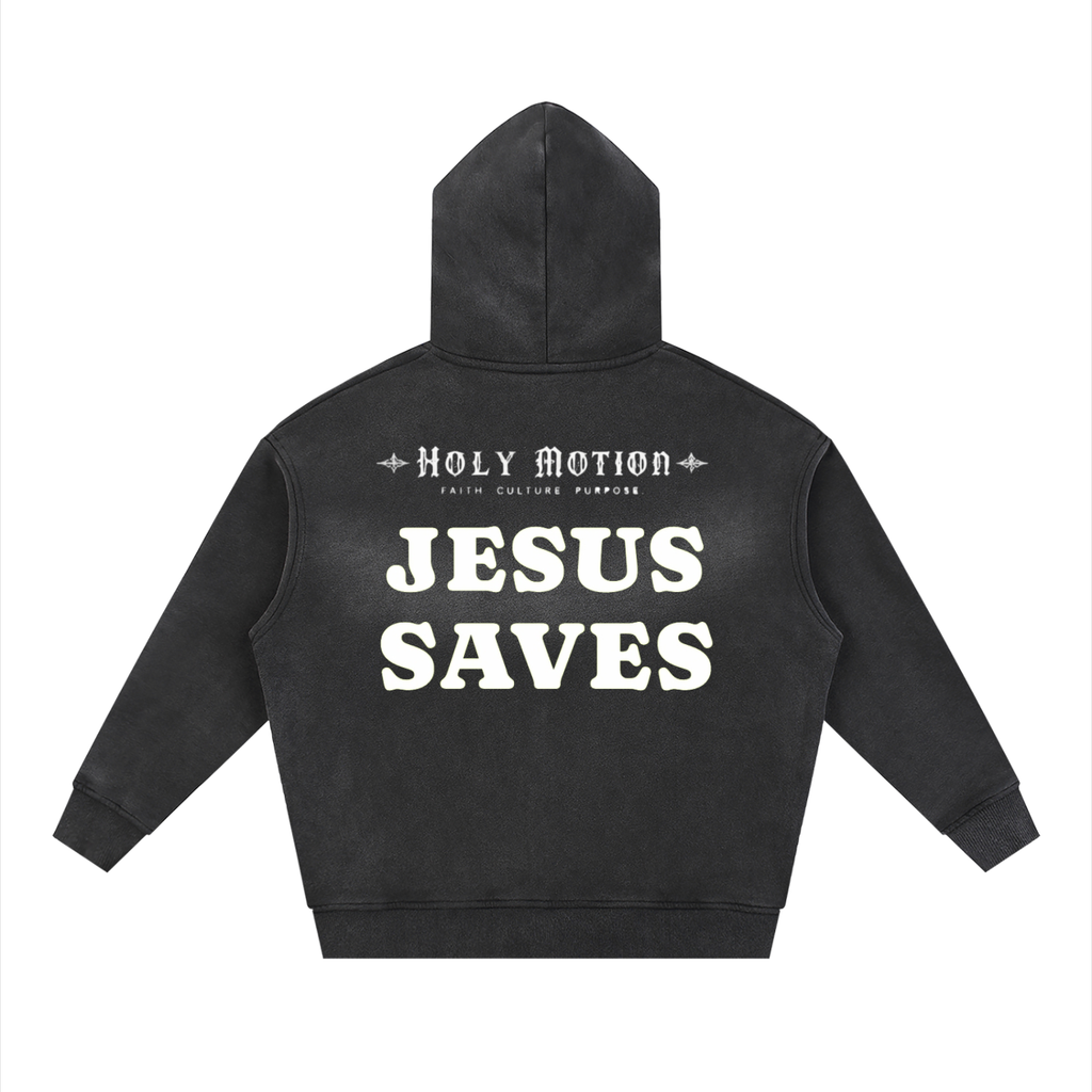Jesus Saves ZipUp Hoodie