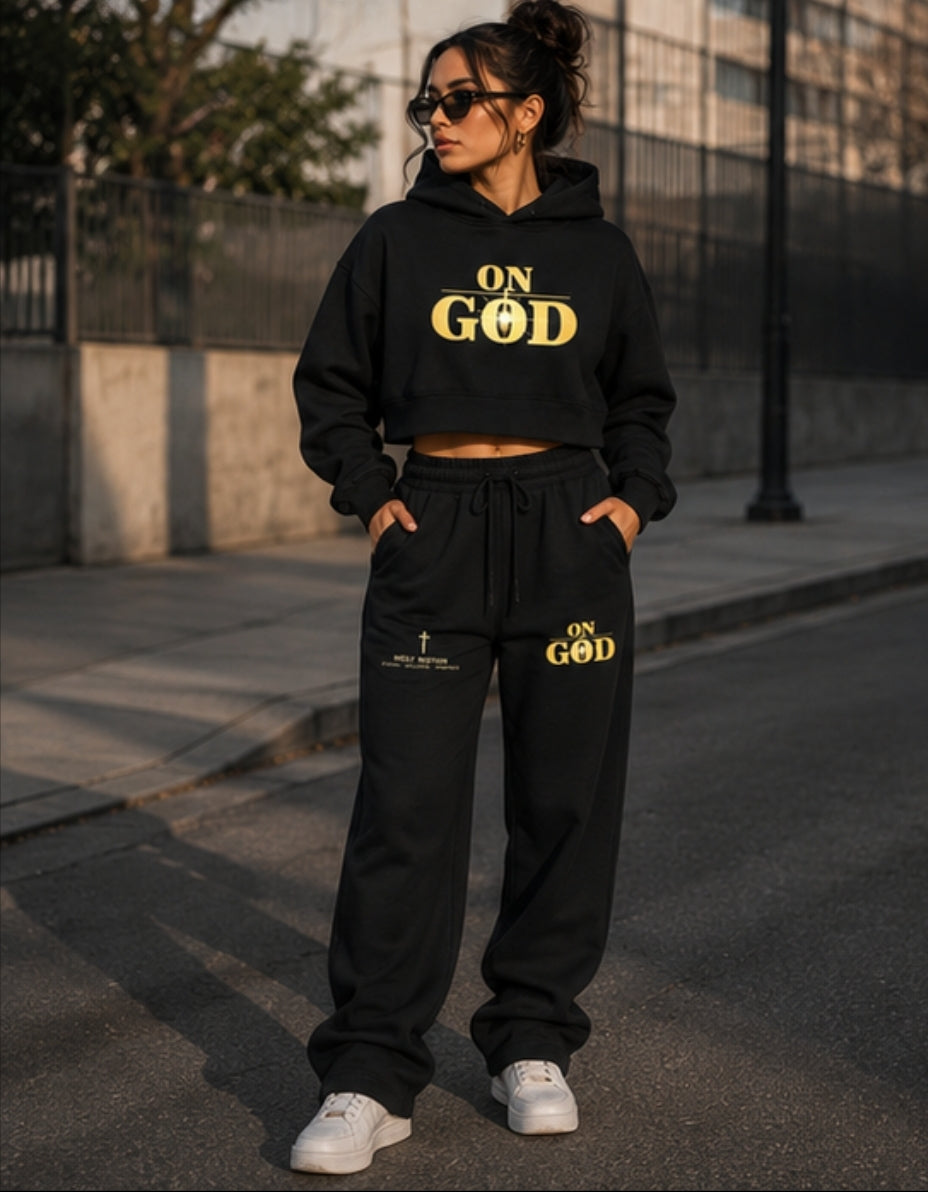 ON GOD Women's Essential Cropped Hoodie
