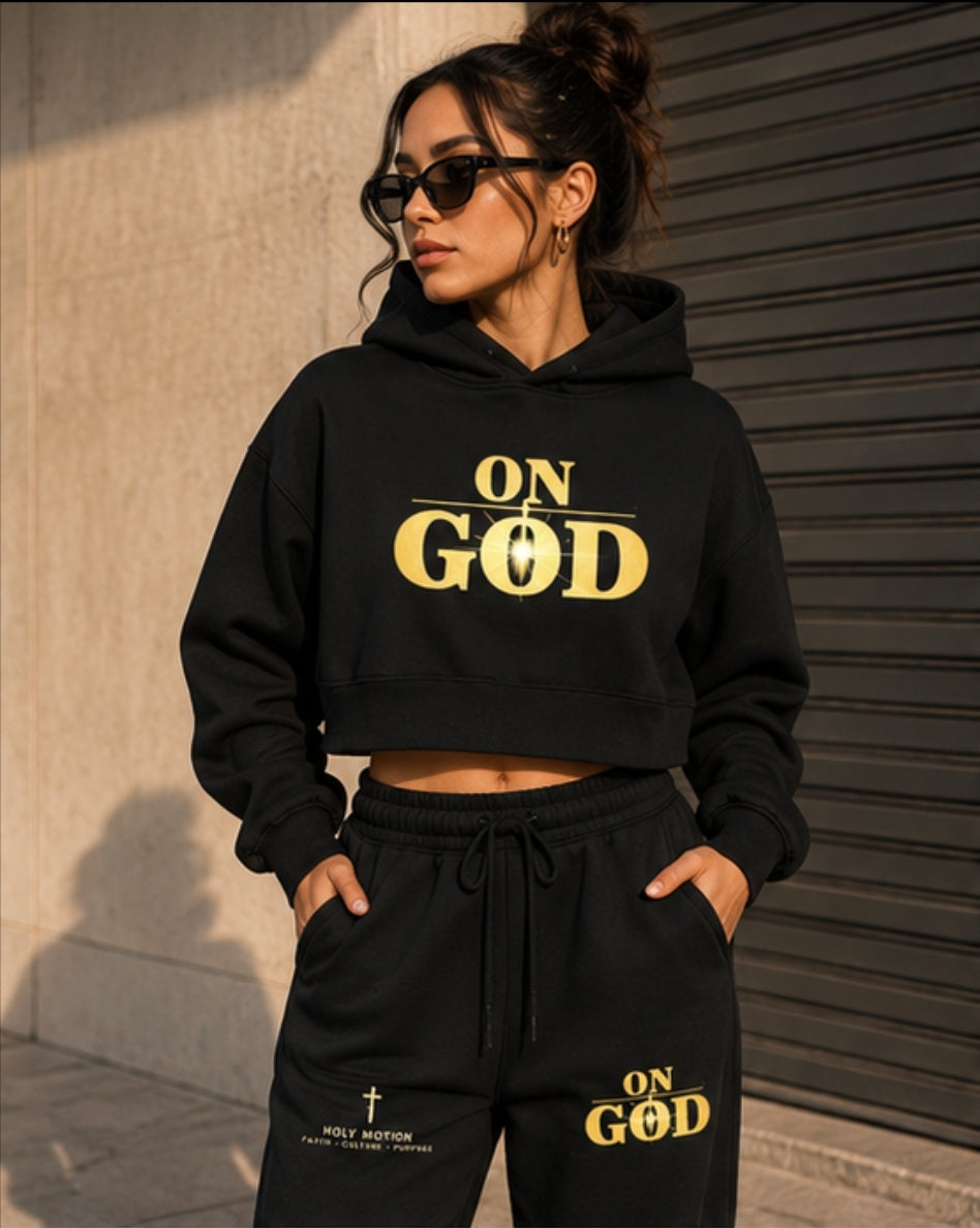 ON GOD Women's Essential Cropped Hoodie